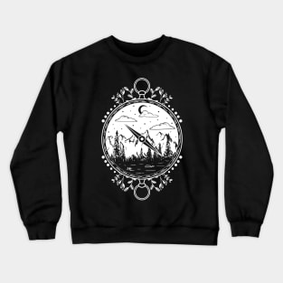 Mountains Compass Crewneck Sweatshirt